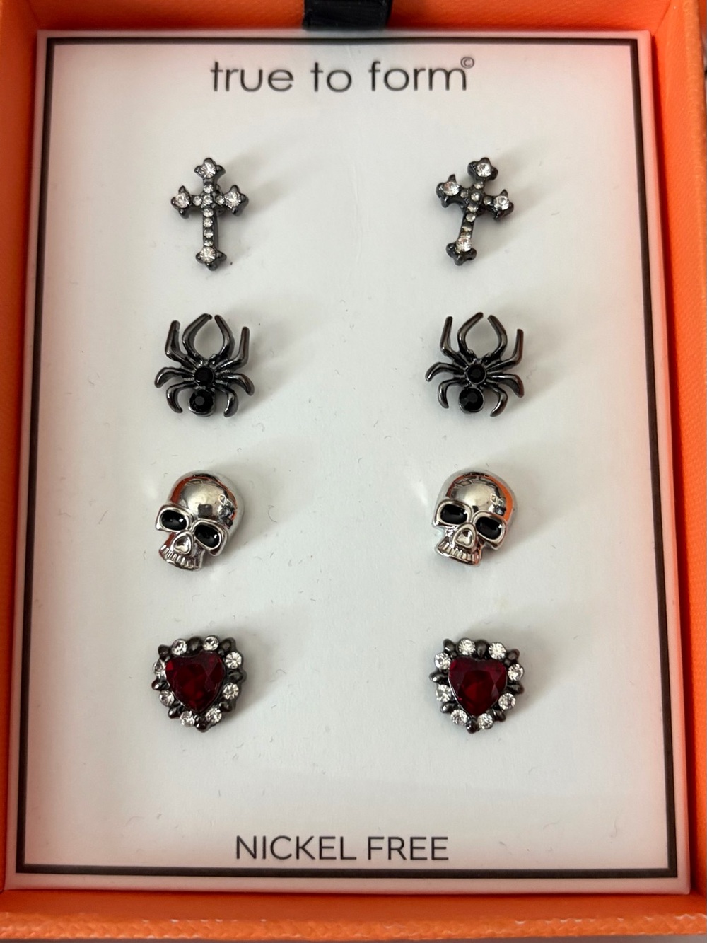 True to Form Gothic Earring Set - 4 Pairs